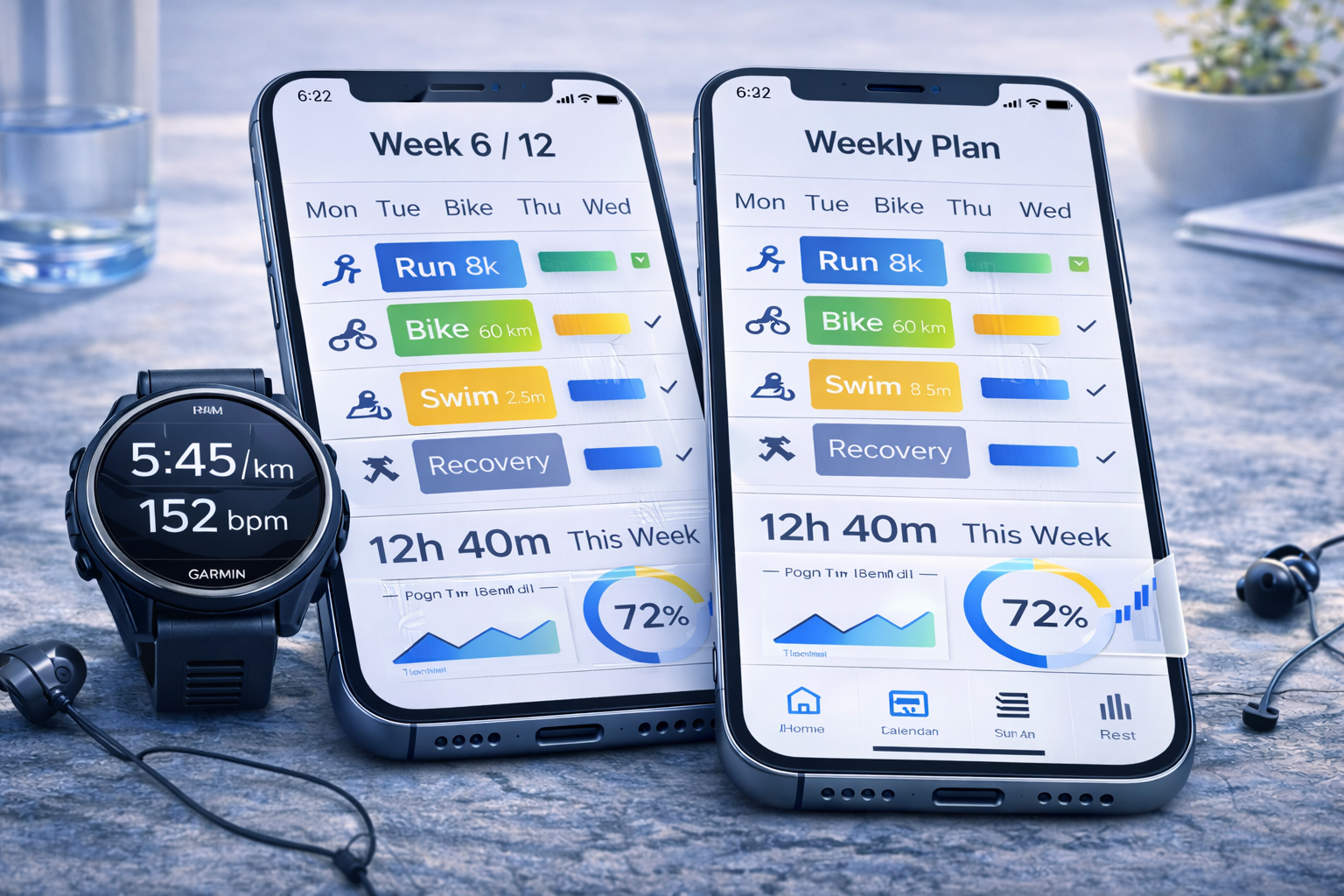 PacyPace Weekly plan screen